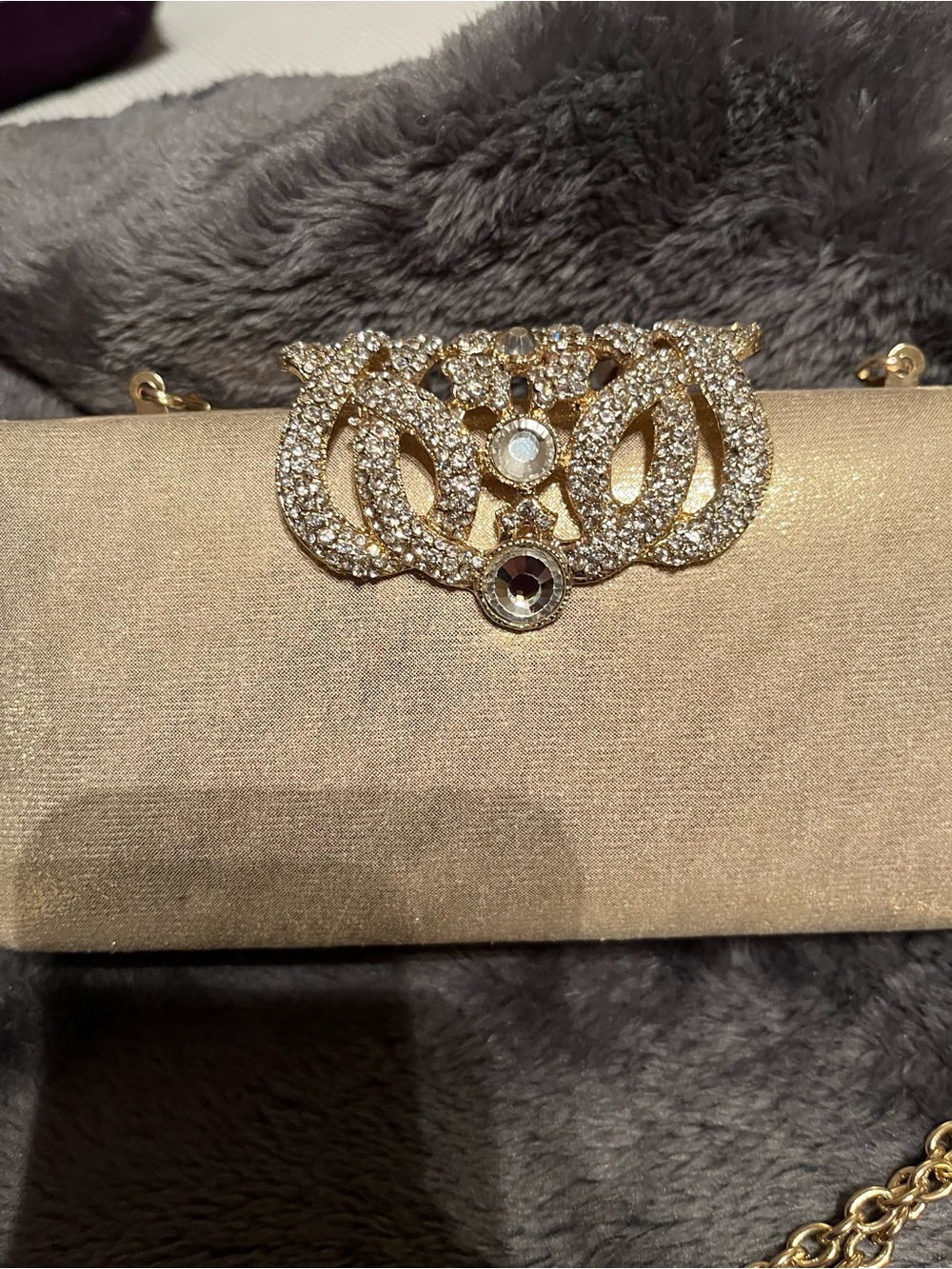 Stunning Gold Evening Clutch Bag